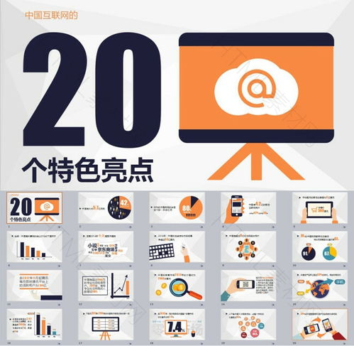 引领未来 中国互联网20个高端特色亮点宣讲（可编辑精品PPT模板）